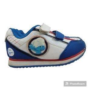 Smurf Sneakers Velcro Straps Kids Size 8